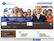 Tablet Screenshot of heilpraktikerschule-hannover.de